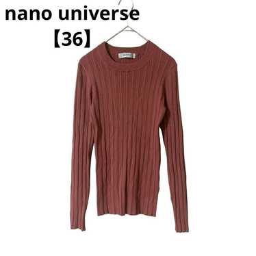 nano universe Rib Knit Cut-Saw U-Neck【36】Simple