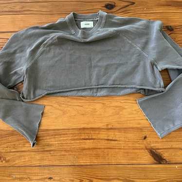 Joah Brown Raglan Crop Long Sleeve S/M - image 1