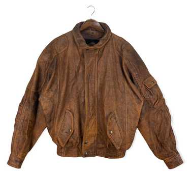 Genuine Leather × MOTO × Sheepskin Coat Vintage U… - image 1