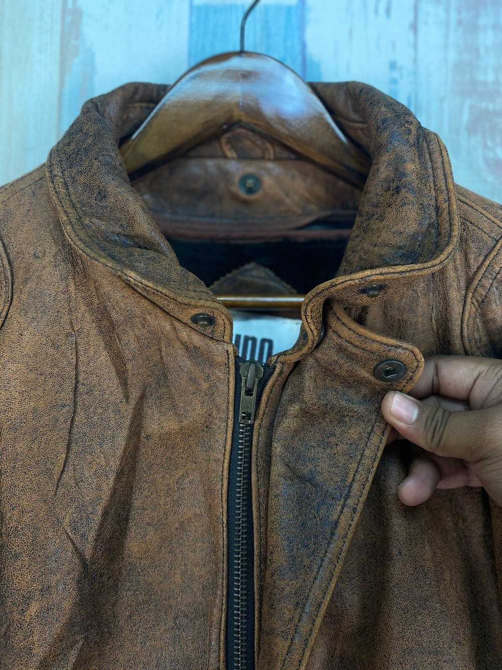 Genuine Leather × MOTO × Sheepskin Coat Vintage U… - image 7