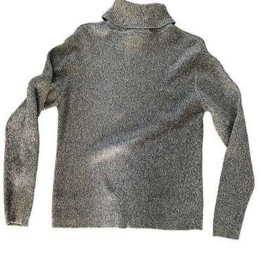 Vintage Talbots Ribbed Turtleneck Knit Heathered … - image 1