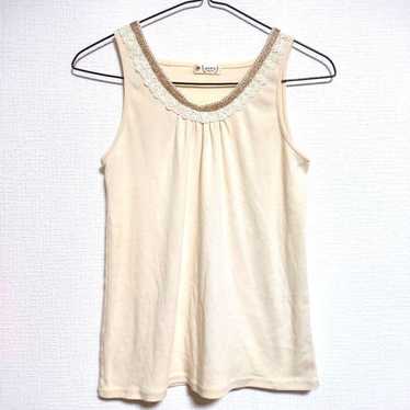 axes femme Tank Top Sleeveless Cream Color M Size… - image 1