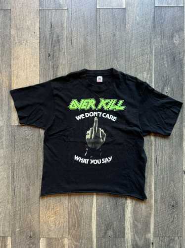 Band Tees × Vintage Vintage Over kill we dont car… - image 1