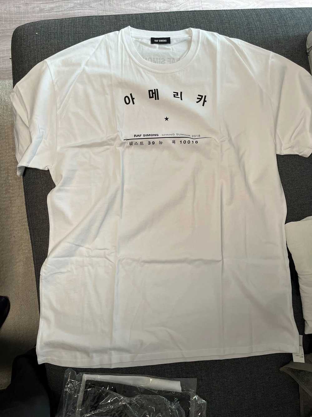 Raf Simons Raf Simons 18ss White Korean Slogan Sh… - image 1