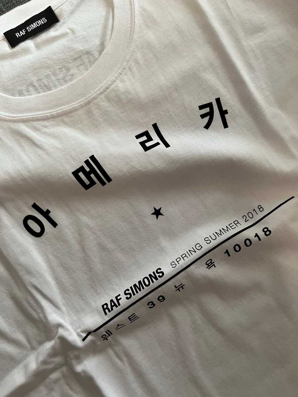 Raf Simons Raf Simons 18ss White Korean Slogan Sh… - image 5