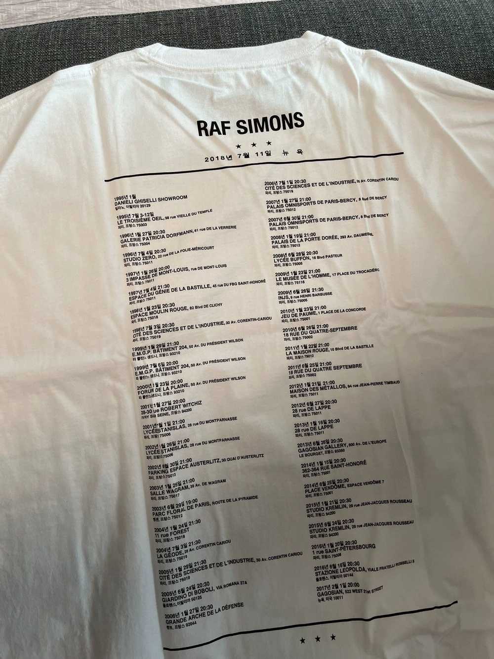 Raf Simons Raf Simons 18ss White Korean Slogan Sh… - image 7