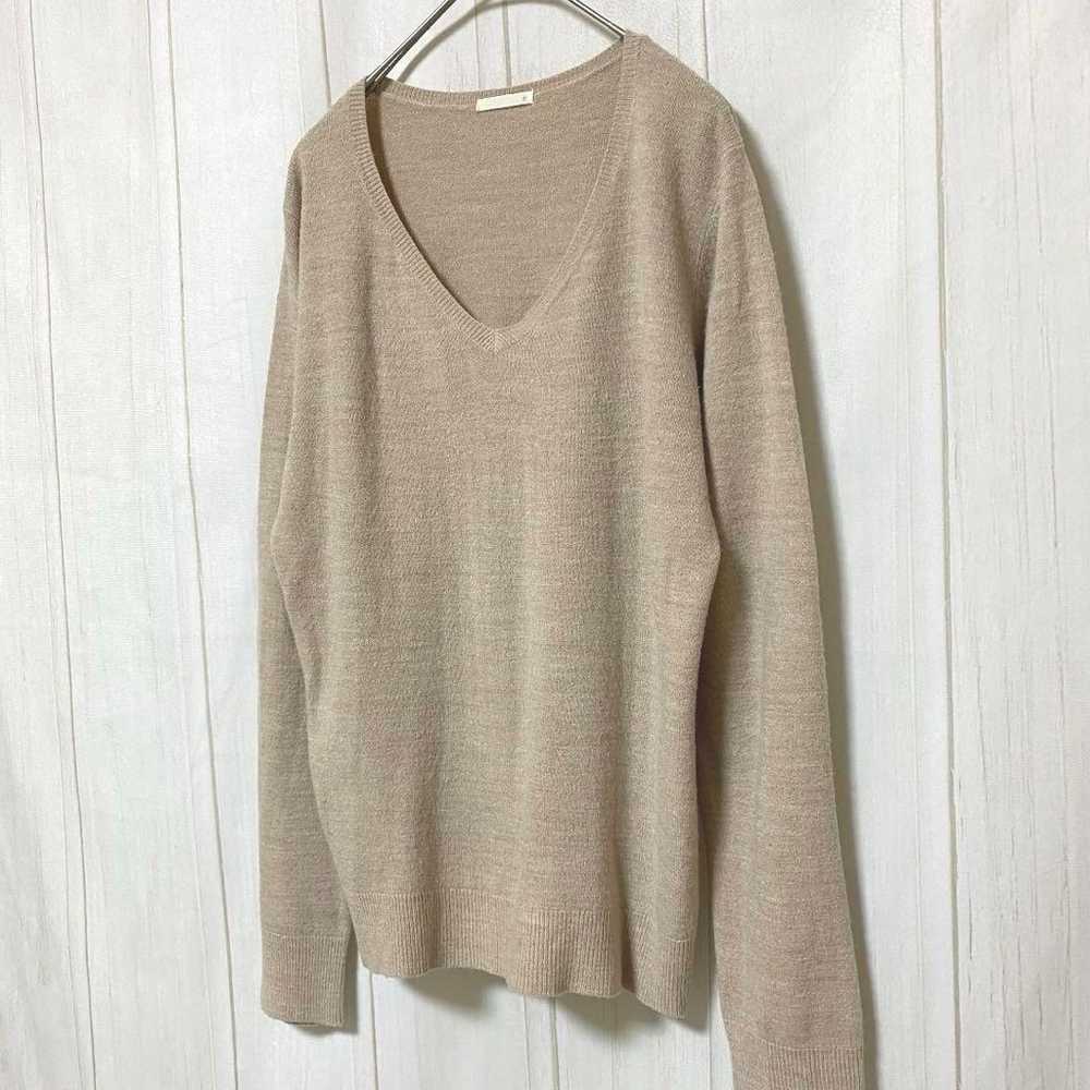 st640 GU/Thin Cut and Sewn Top/Beige/Plain/Simple - image 2