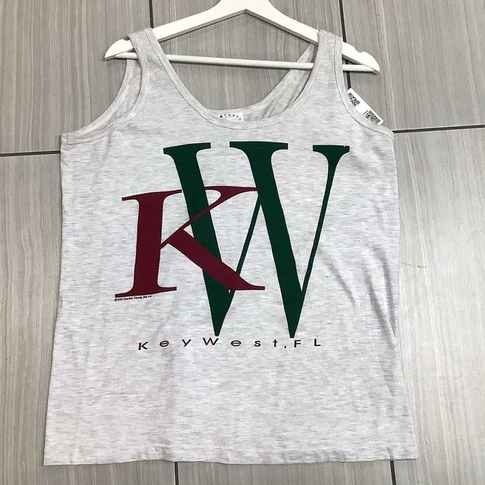 Vintage 1996 Vintage Key West Gray Tank Top - image 1