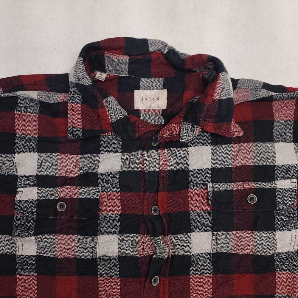 Jachs New York Jachs Gingham Flannel Shirt Mens S… - image 1