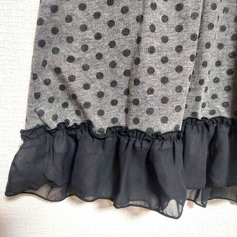 axes femme Dot Pattern Black Gray Cute Frill M si… - image 4