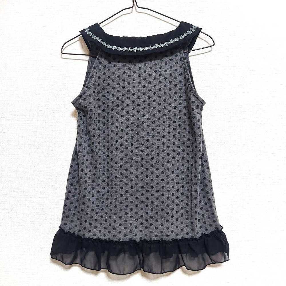 axes femme Dot Pattern Black Gray Cute Frill M si… - image 7