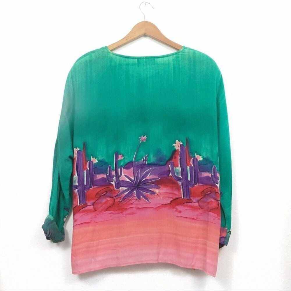 Vintage Carole Little Desert Dreams Dolman Sleeve… - image 2