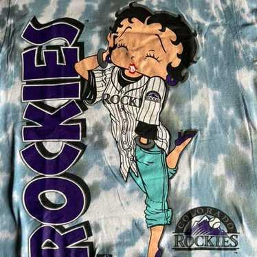 !!BETTY BOOP Colorado Rockies T-shirt - image 1