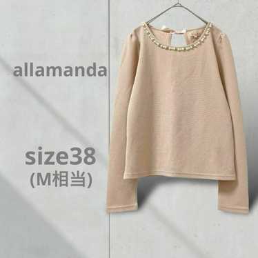 a411. Aramanda ◆ Top with Pearl (M) Pink Beige, B… - image 1