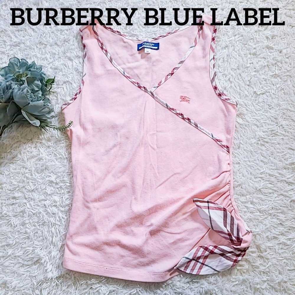 Burberry Blue Label tank top pink Novacheck ribbo… - image 1