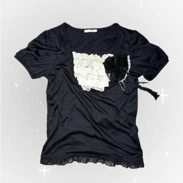 axes femme Fairy Grandeur Frill Lace Short Sleeve