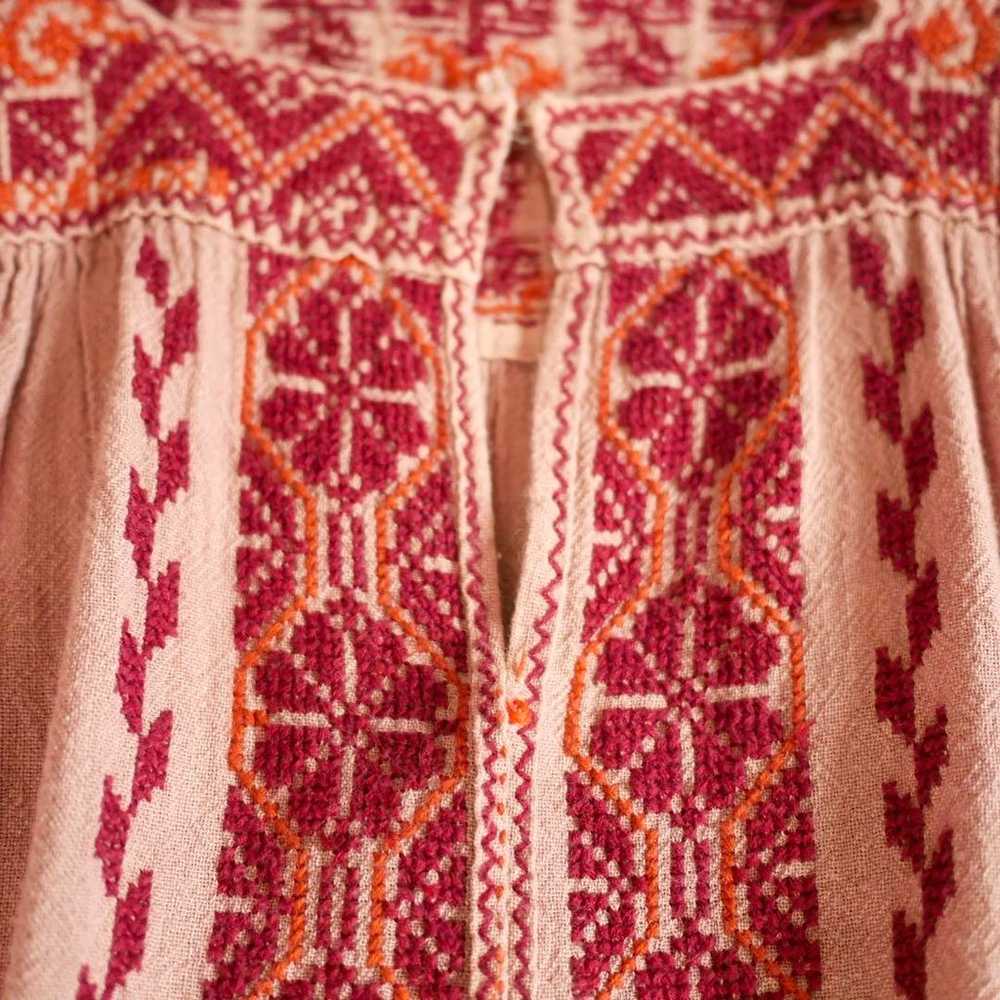 Mexican Cross-Stitch Embroidered Tunic - image 4