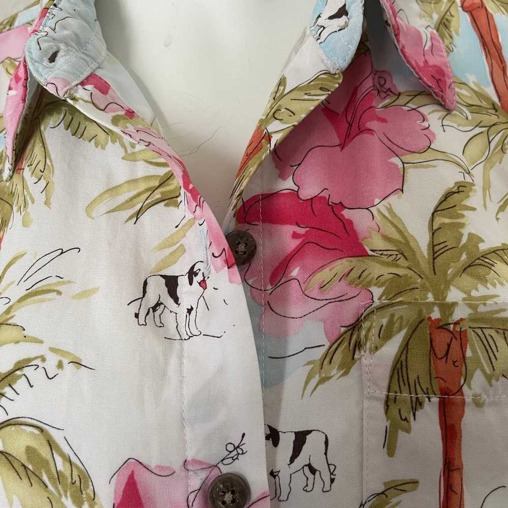 Vintage Big Dog Women’s Hawaiian Shirt Size L - image 3