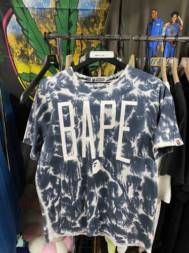 Bape A bathing ape Tiedye Spellout Tee Shirt Mediu