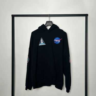 トップス BALENCIAGA NASA COLLAB HOODIE Balenciaga Nasa Boxy Fit Cotton Graphic Hoodie - White