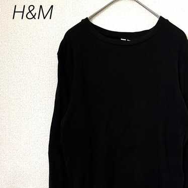 H&M T-shirt Cut-and-Sew Ribbed Crew Neck Short Le… - image 1