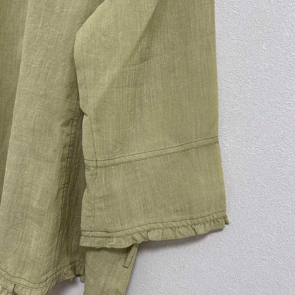 Fontaine Club Sheer Blouse 【L】 Light Green 3/4 Sl… - image 10