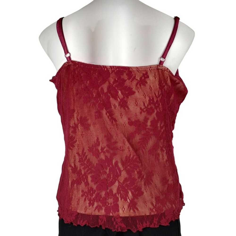 Newport News Womens XL Vintage Burgundy Lace Cami… - image 2