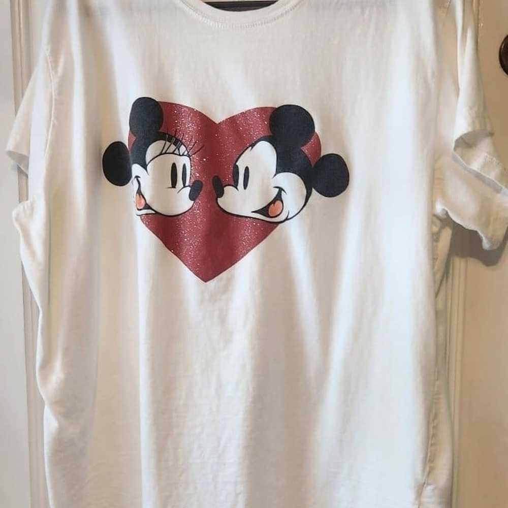 Vintage Disney Store Mickey and Minnie Shirt 2XL … - image 1