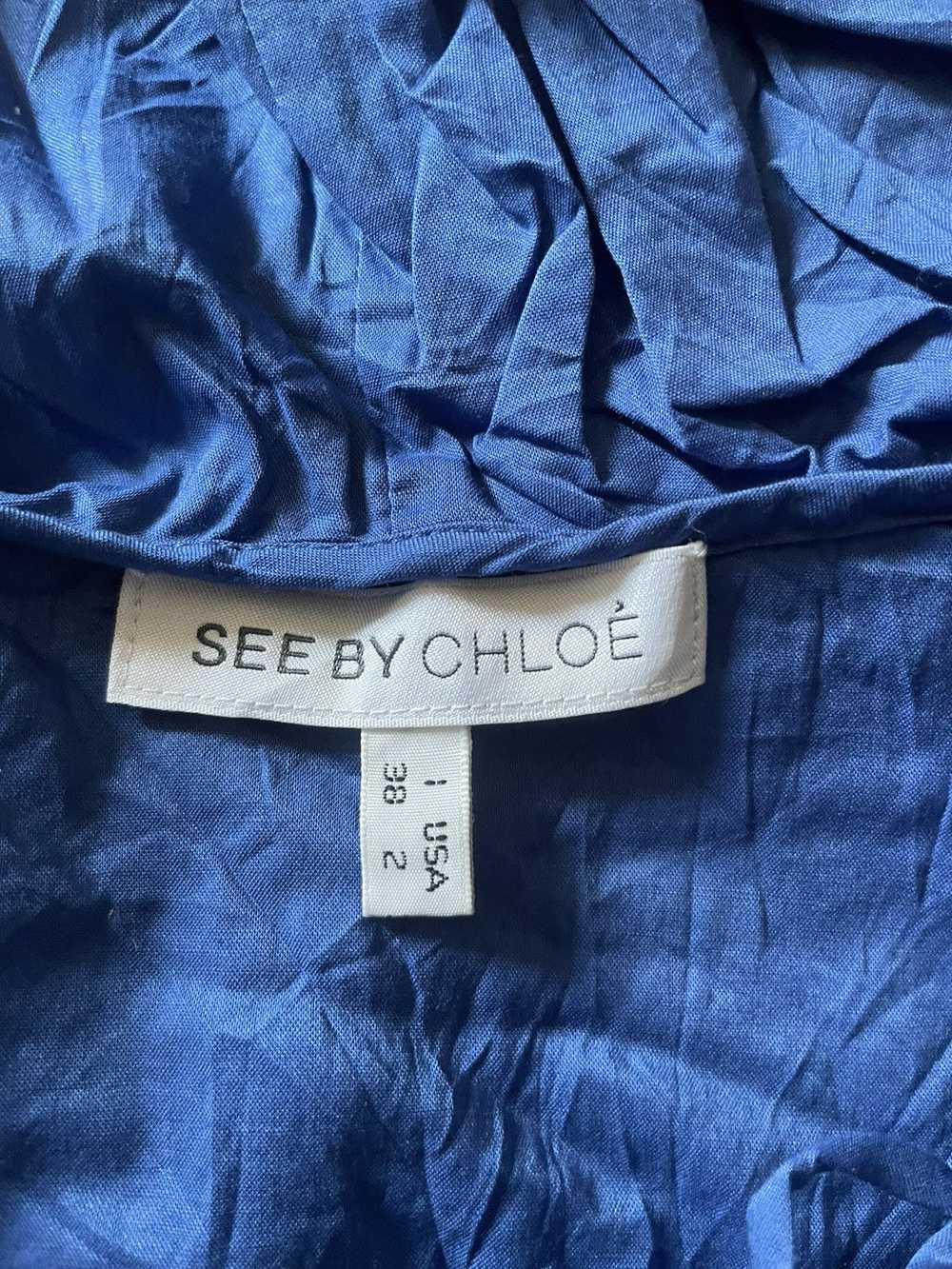 Designer × See by Chloe See by Chloe Blue Ruffle … - image 4