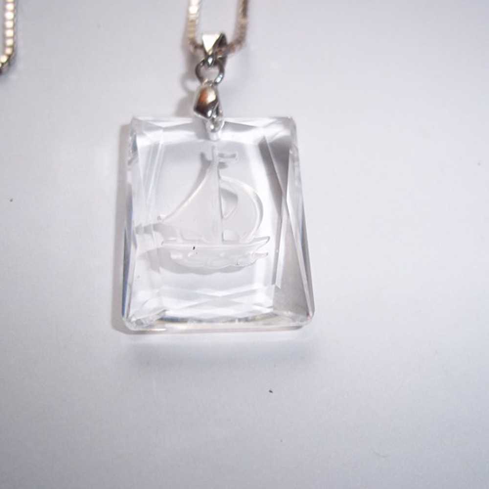 Vintage Swarovski Reverse Carved Intaglio Crystal… - image 2