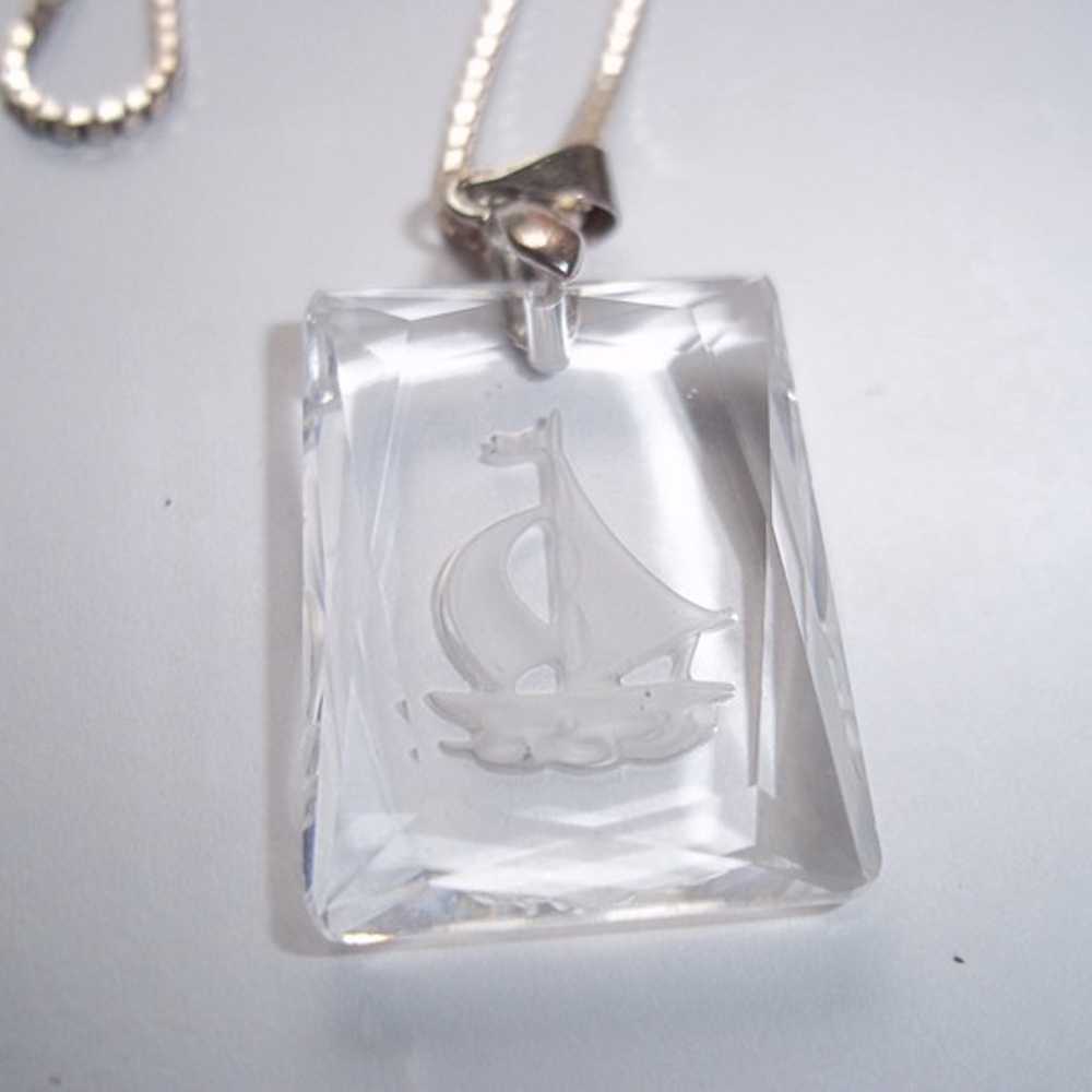 Vintage Swarovski Reverse Carved Intaglio Crystal… - image 3