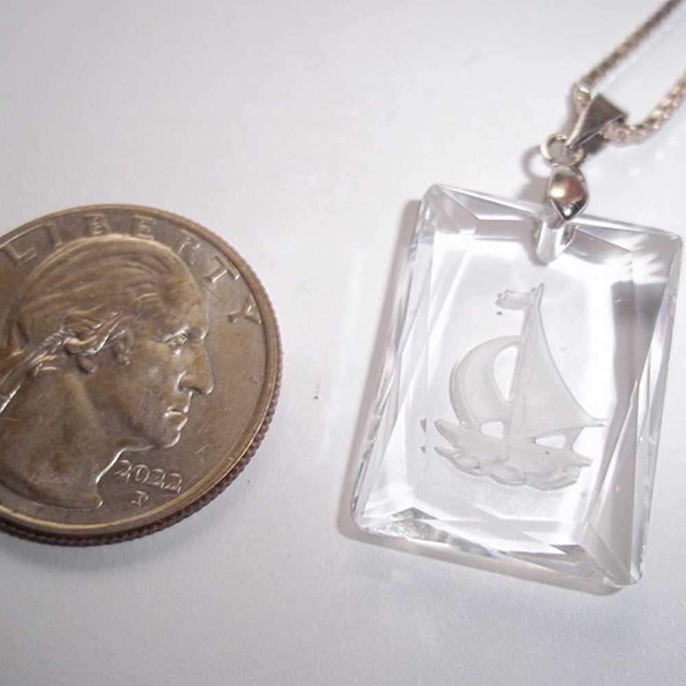 Vintage Swarovski Reverse Carved Intaglio Crystal… - image 5