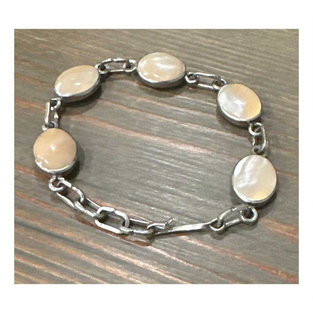 Onyx & mother of Pearl Vintage two sided bracelet… - image 6