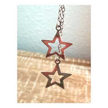 Vintage Star Dangle Drop Sterling Silver Earrings… - image 1