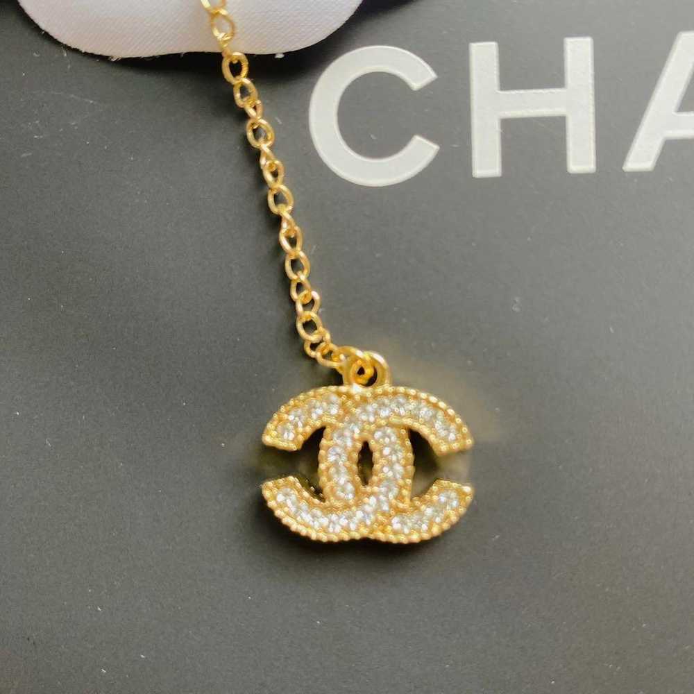 CHANEL earrings chain Coco mark gold. - image 4