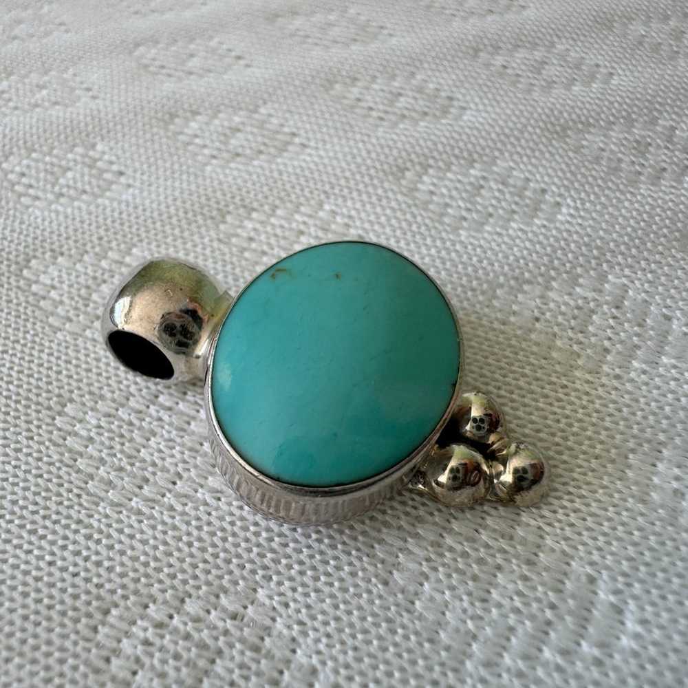 Sterling turquoise pendent - image 1