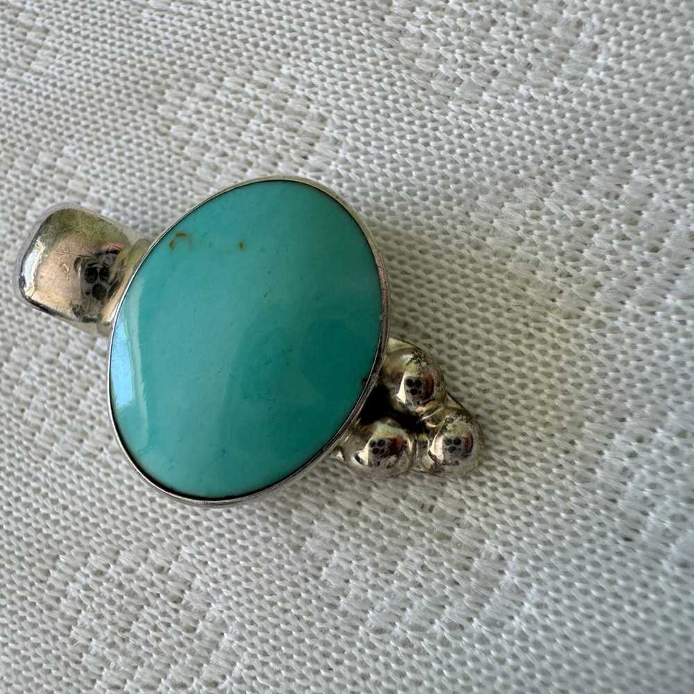 Sterling turquoise pendent - image 2