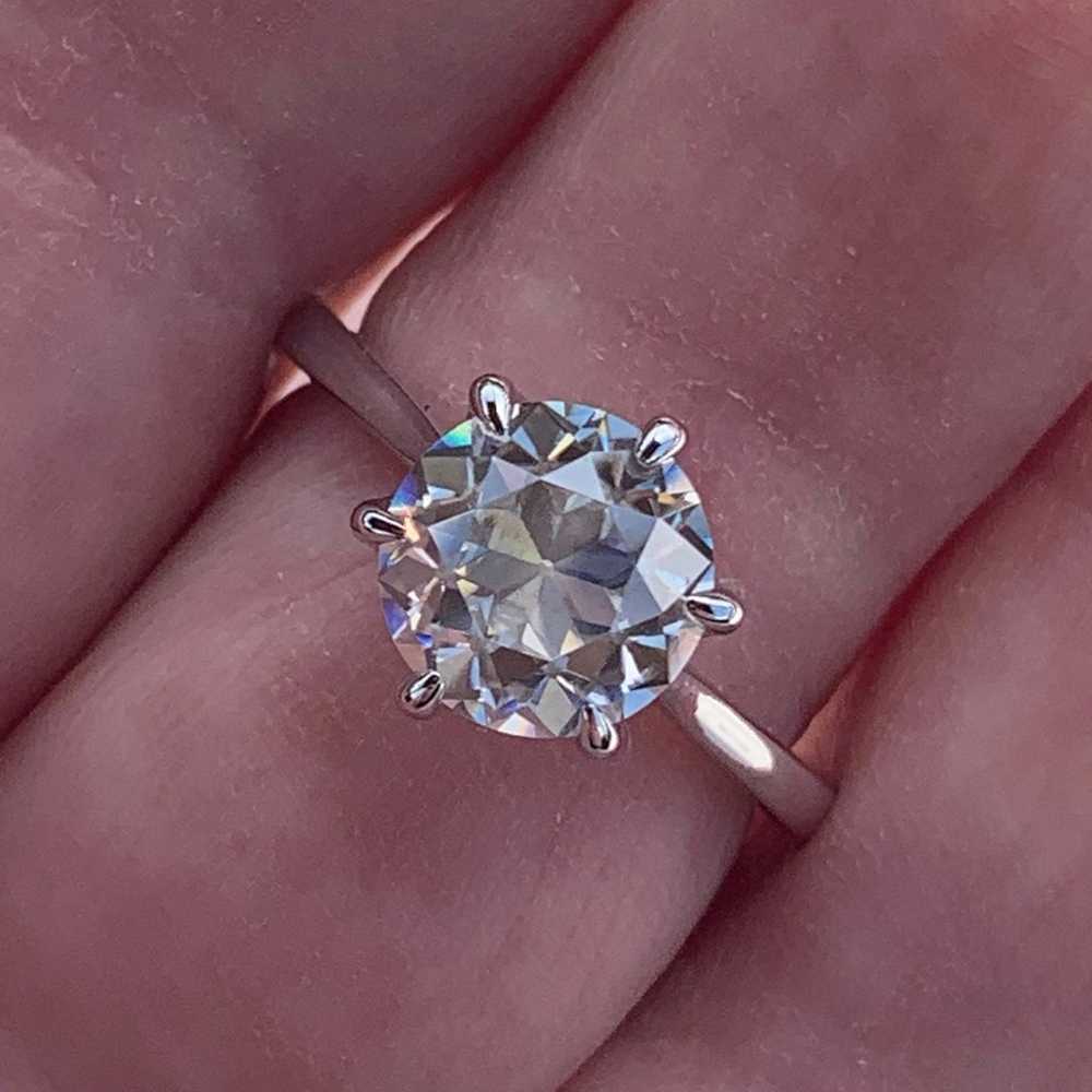 10K White Gold Moissanite Ring - image 1