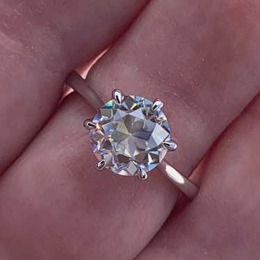 10K White Gold Moissanite Ring - image 1