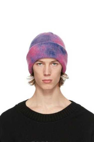 The Elder Statesman Pink/Blue Tie Dye Cashmere SSE