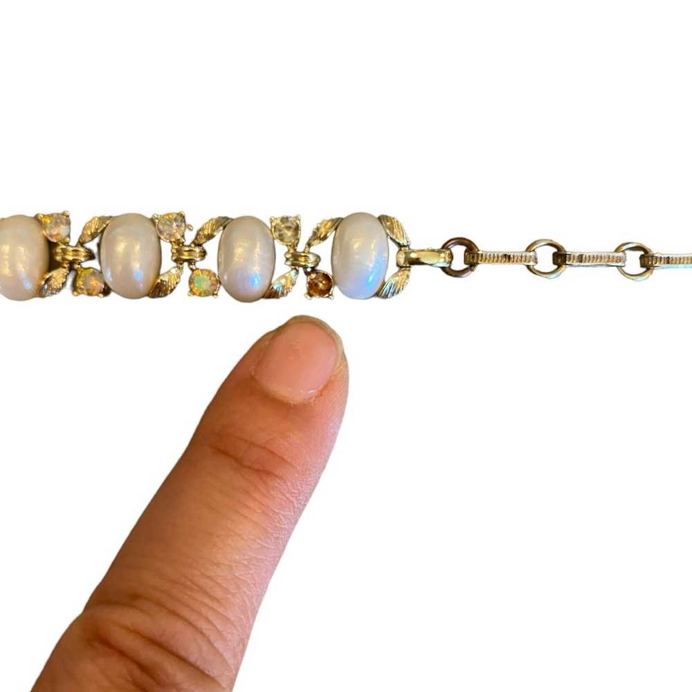 vintage mid century / 50s faux pearl choker - image 4