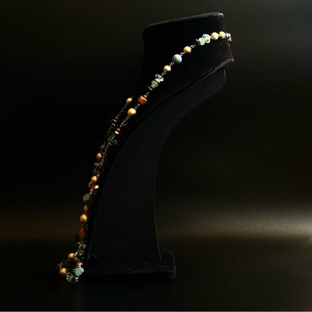 Vintage Multi Color Double Strand Necklace - image 5