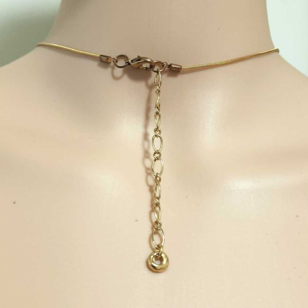 Gold Tone Mixed Metal Necklace with Extension - image 2