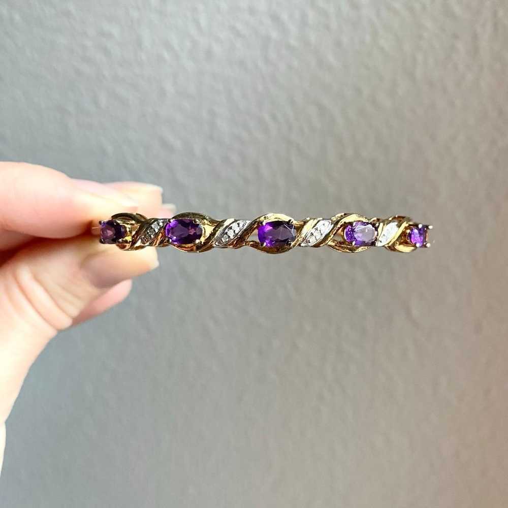 HENG NGAI Vintage Sterling Silver 925 Amethyst & … - image 3