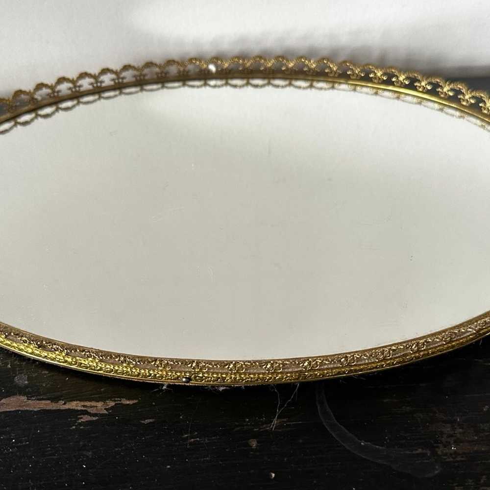 Vanity Mirror Vintage Gold Ornate Dresser Mirror … - image 2