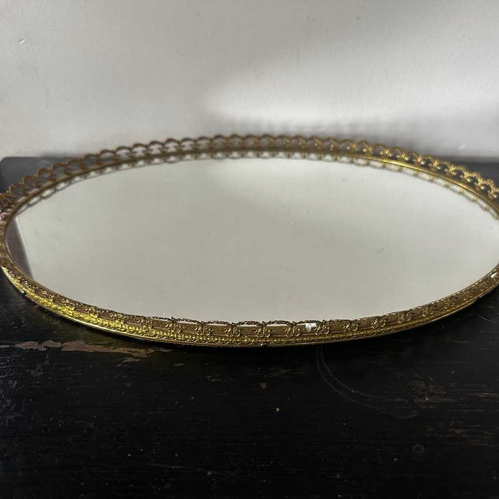 Vanity Mirror Vintage Gold Ornate Dresser Mirror … - image 3