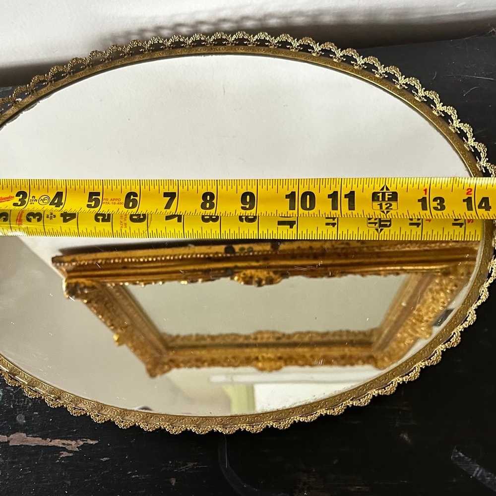 Vanity Mirror Vintage Gold Ornate Dresser Mirror … - image 4