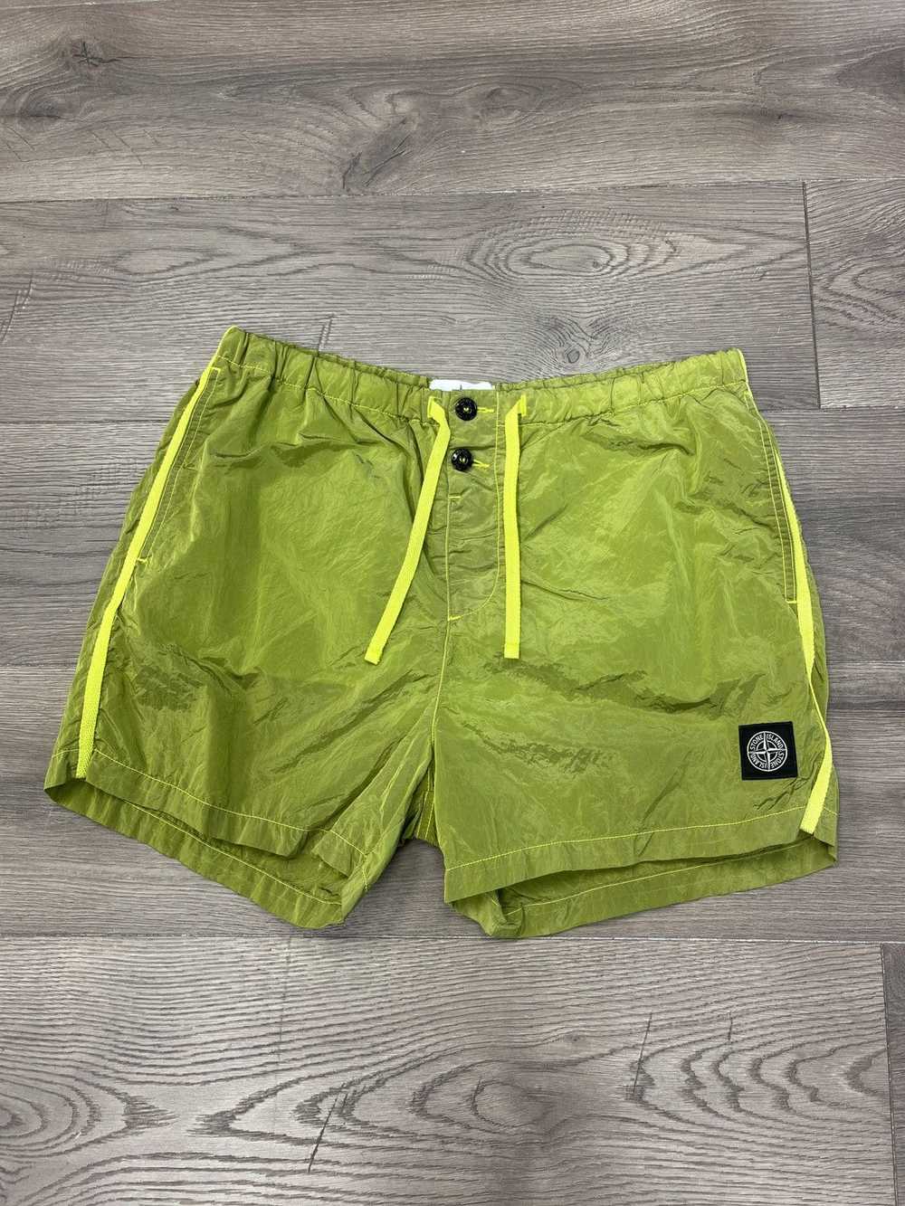 Stone Island Stone Island Olive Green Nylon Short… - image 1