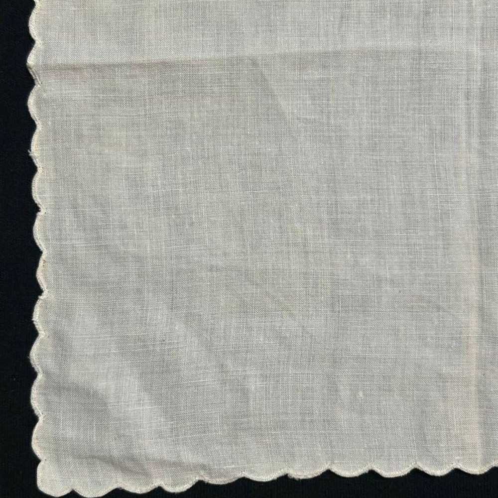 1900s French antique handkerchief with white embr… - image 5