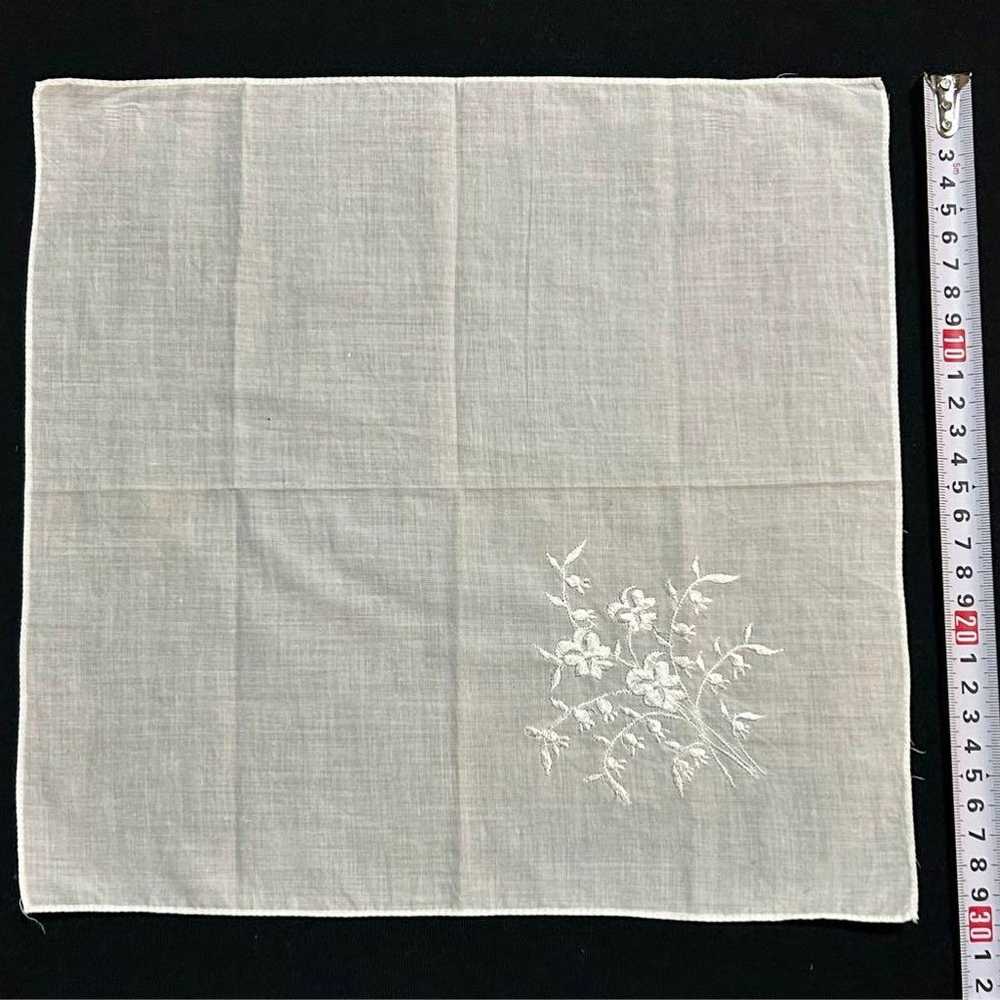 1900s French antique handkerchief with white embr… - image 7